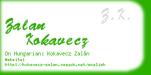 zalan kokavecz business card
